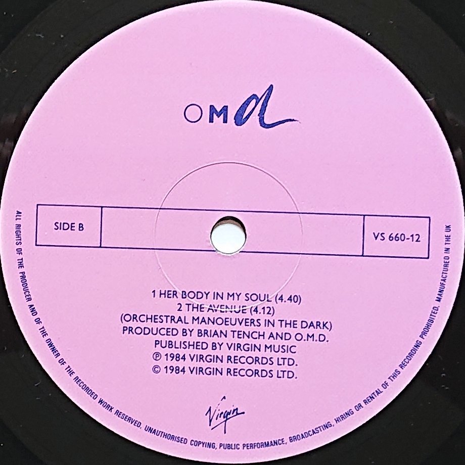 VS 660-12 Locomotion Orchestral Manoeuvres in the Dark (OMD) Label
